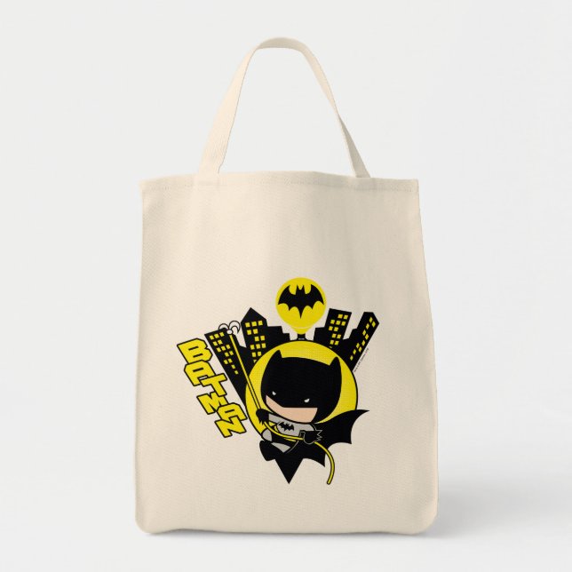 Tote Bag Chibi Batman Évolue La Ville (Devant)