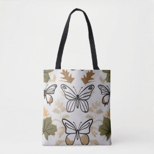 Tote Bag Chic boho art papillons vectoriels abstraits