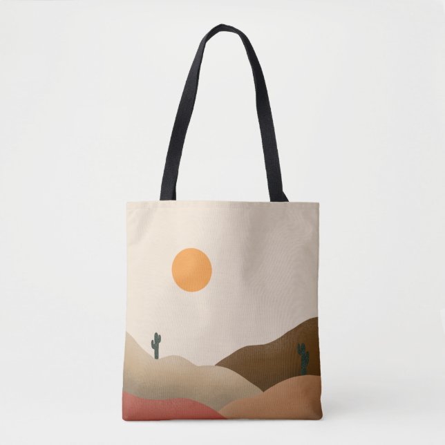 Tote Bag Chic Boho Terracotta Desert Cactus (Devant)