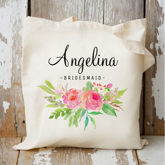 Tote Bag Chic femme de chambre florale personnalisée-6 (Créateur téléchargé)