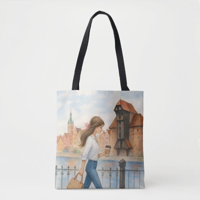 Tote Bag Chic Girl à Gdansk, Pologne (Devant)