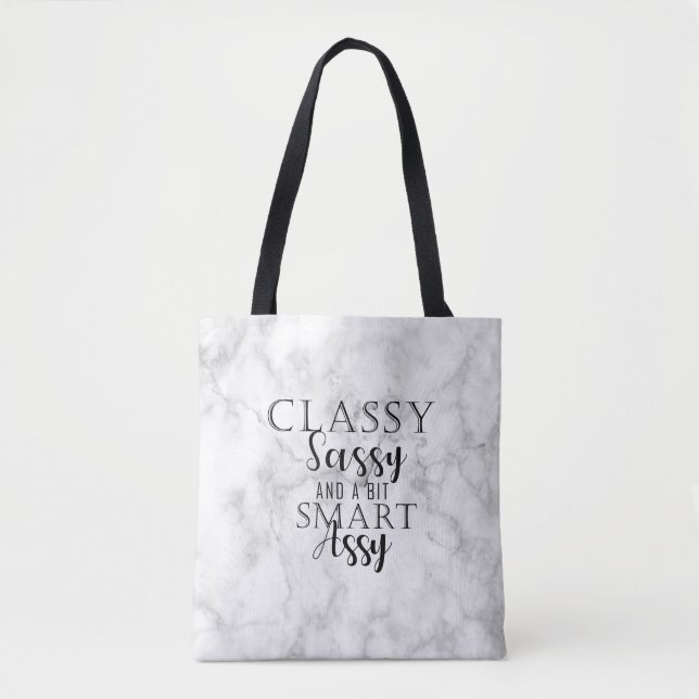 Tote Bag Chic, impertinent et un marbre futé d'Assy de peu (Devant)