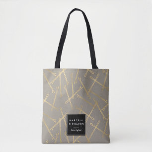 Tote Bag Chic or Bobby Pins Gris Personnalisé