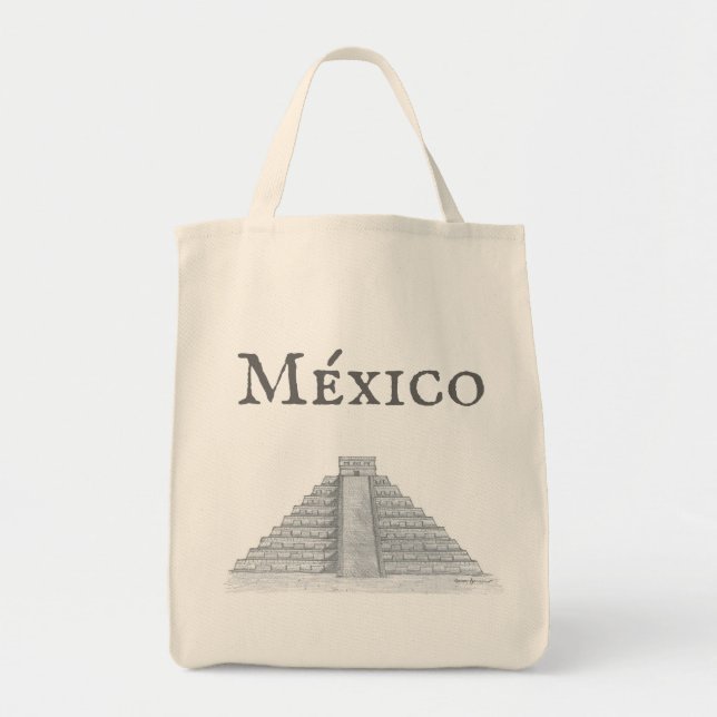 Tote Bag Chichén Itzá, ‎ Yucatán, Mexique (Devant)