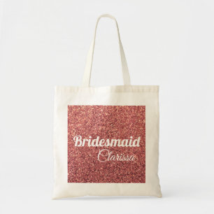 Tote Bag chick chick rose or parties scintillant bridesmaid