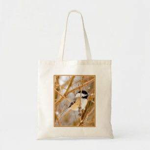 Tote Bag Chickadee au plafond noir - Photo originale