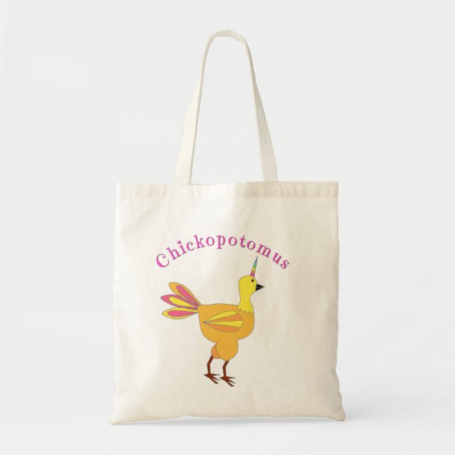 Tote Bag Chickopotomus - le poulet de licorne (Devant)