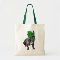 Chien à tête verte avec chapeau et moustache