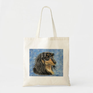 Tote Bag Chien Art - Long Haired Dachshund Art Marcus
