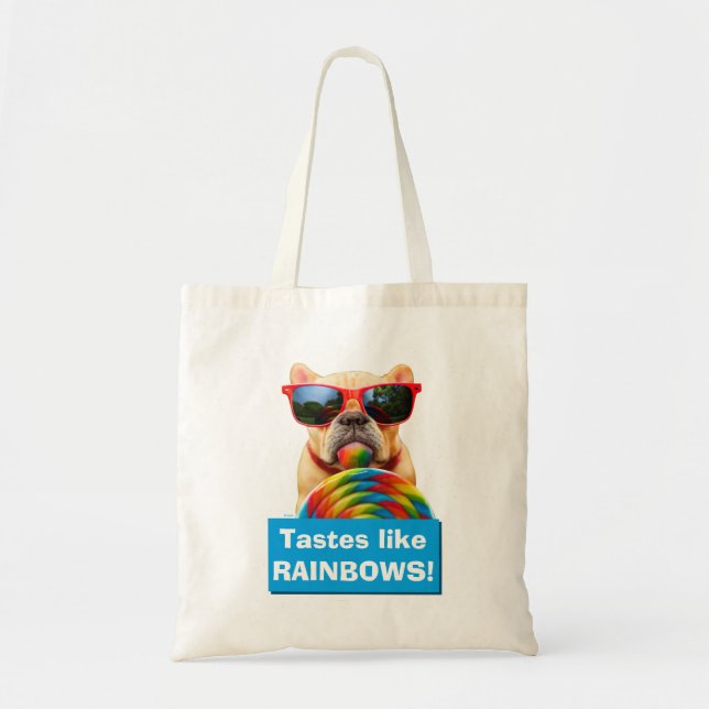 Tote Bag Chien avec la grosse sucette (Devant)