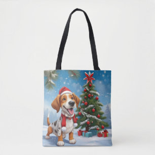 Tote Bag Chien Beagle de Noël
