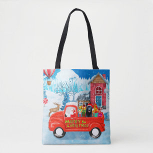 Tote Bag Chien berger allemand camion de livraison de Noël