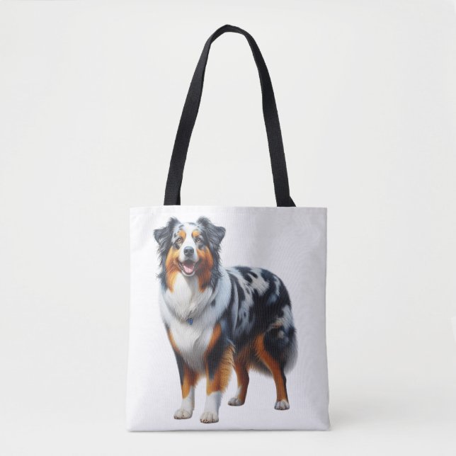 Tote Bag Chien berger australien (Devant)