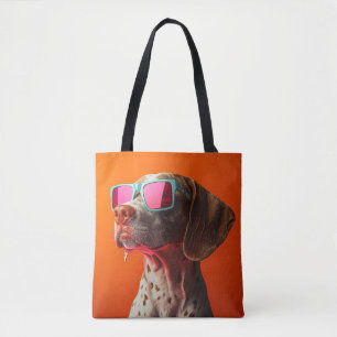 Tote Bag Chien Bracco italiano cool avec des lunettes de so