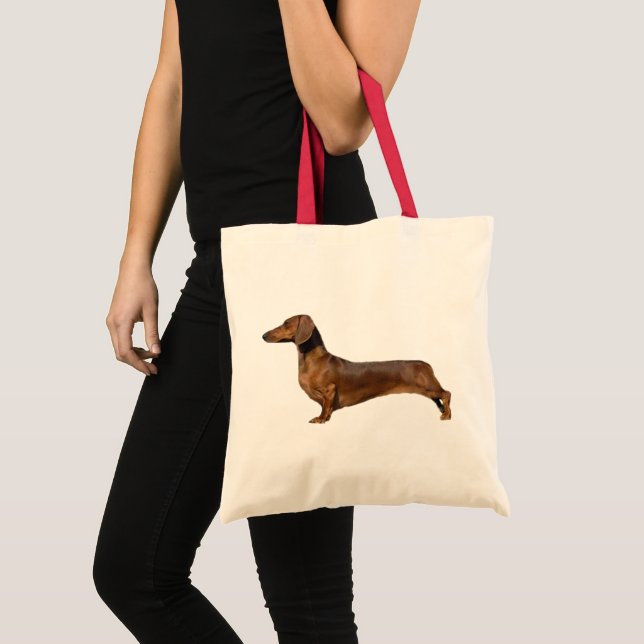 Tote Bag Chien Brown mignon Dachshund (Devant (produit))