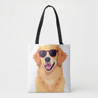 Tote Bag Chien cool avec lunettes de soleil Golde Retriever