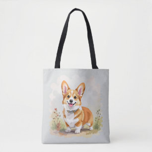 Tote Bag Chien Corgi Gallois Pembroke Rouge Mignon
