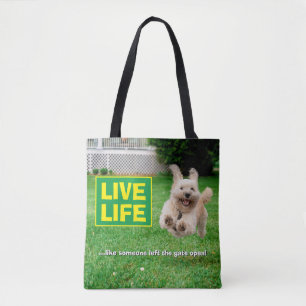 Tote Bag Chien Courant Dans Le Jardin