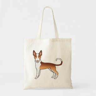Tote Bag Chien de bande dessinée Ibizan Hound à poil dur ro