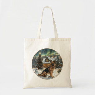 Tote Bag Chien de berger allemand de Noël