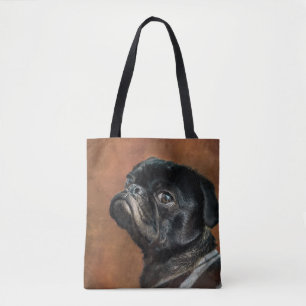 Tote Bag Chien de Carlin noir