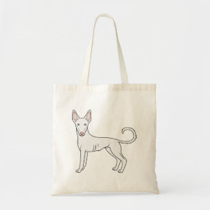 Tote Bag Chien de chasse ibizain blanc à poil lisse Chien d