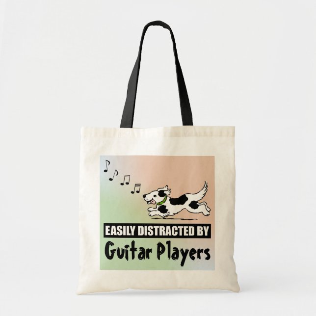 Tote Bag Chien de dessin facile distrait par les joueurs de (Devant)