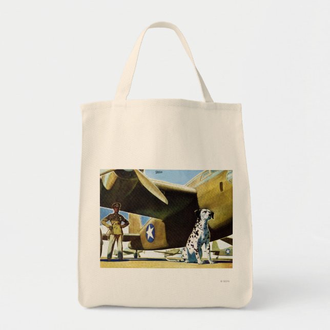 Tote Bag Chien de l'armée (Devant)