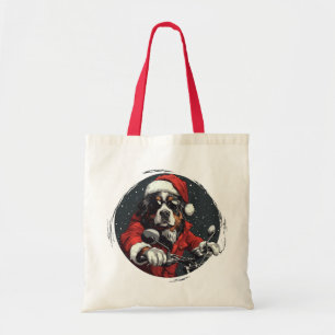 Tote Bag Chien de montagne bernois de Noël