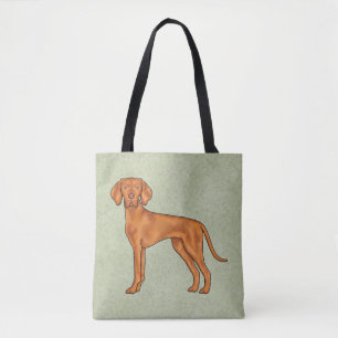 Tote Bag Chien de pointeur de dessin animé mignon Vizsla ho