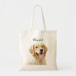 Tote Bag Chien d'or retriever personnalisé Chien dessiné pe
