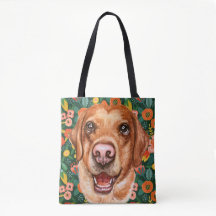 Chien du Labrador floral