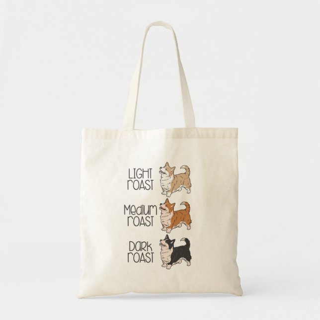 Tote Bag Chien et café de Corgi (Devant)