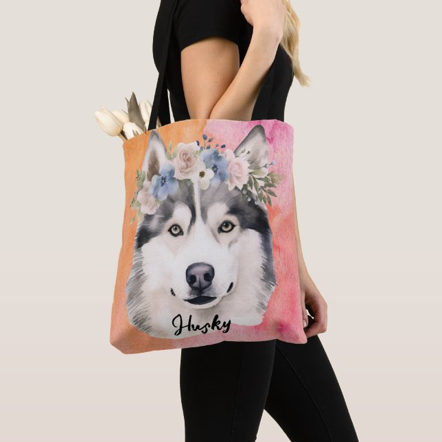 Tote Bag Chien Husky (De près)