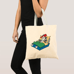 Tote Bag Chien Malade Dans Le Lit