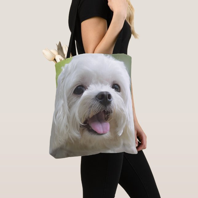 Tote Bag Chien maltais blanc (De près)