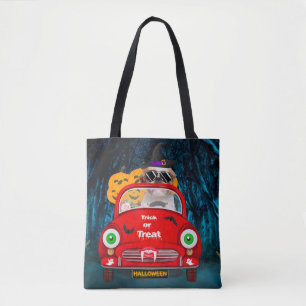 Tote Bag Chien Shih Tzu Conduisant une Voiture Halloween Ef