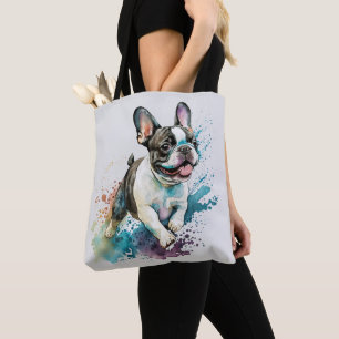 Tote Bag Chien-taupe français mignon