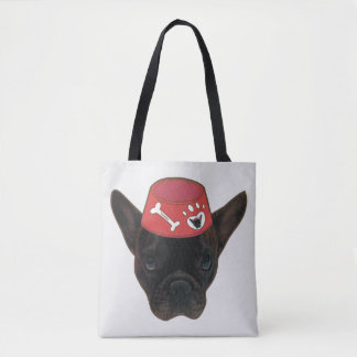 Tote Bag Chien-taureau français au Red Bowl
