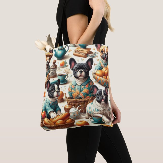 Tote Bag Chien-taureau vintage (De près)