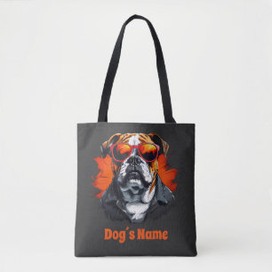 Tote Bag Chien-taureaux Anglais cool Avec Lunettes De Solei