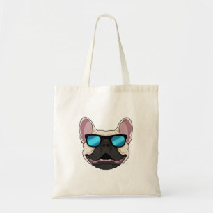 Tote Bag Chien-taureaux français avec lunettes de soleil