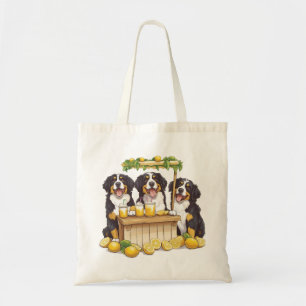 Tote Bag Chiens De Montagne Bernois Couchant Un Socle De Le