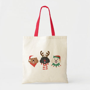 Tote Bag Chiens de Noël Maltipoo