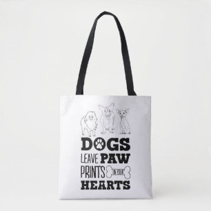 Tote Bag Chiens Laisser des Empreintes de pattes sur votre