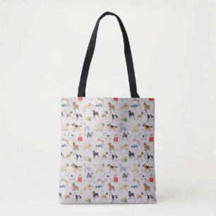 Tote Bag Chiens mignons Design Motif Blanc