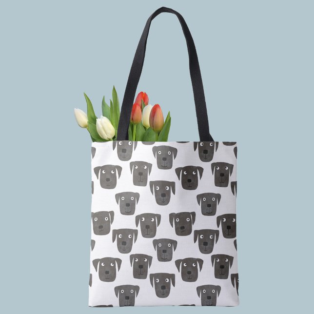 Tote Bag Chiens noirs du Labrador (Créateur téléchargé)