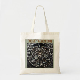 Tote Bag Chiens petit fourre-tout étiqueté par