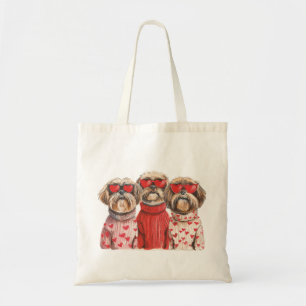Tote Bag Chiens Shih Tzu pour la Saint-Valentin