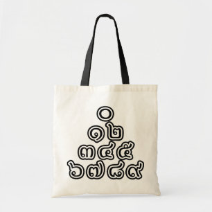 Tote Bag Chiffres thaïlandais Pyramide ♦ Script en thaï ♦